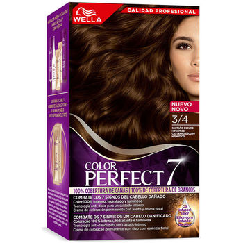 Wella Color Perfect 7  Haarfärbung 100% Cobertura De Canas 3/4-castaño Oscu