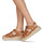 Schuhe Damen Leinen-Pantoletten mit gefloch Betty London CAMELIA Camel