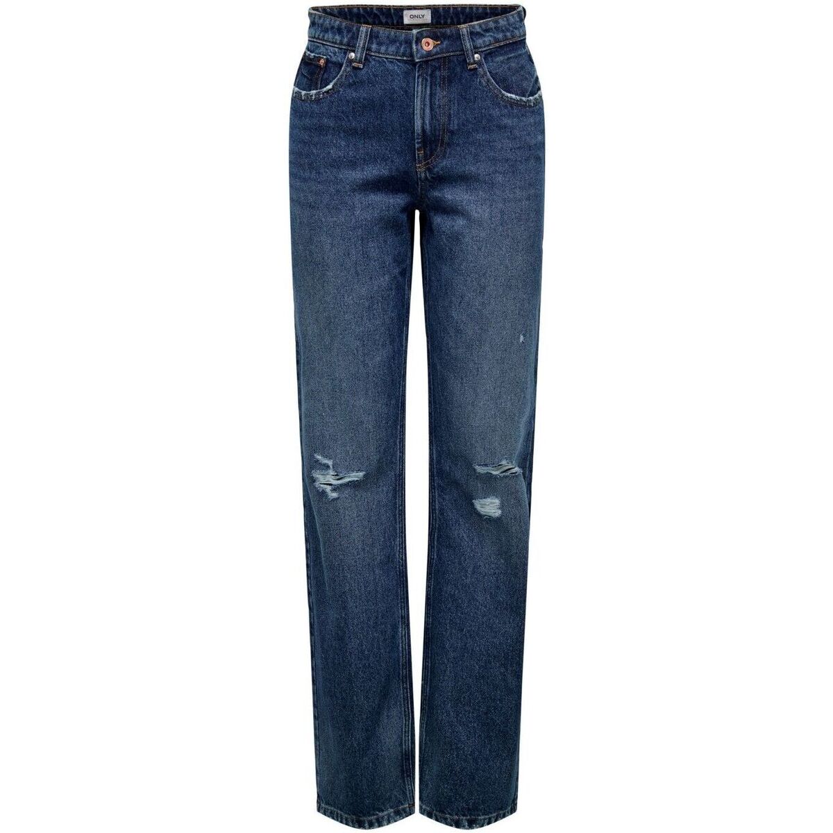 Kleidung Damen Jeans Only 15255956 ONLDAD L.32-DARK BLUE DENIM Blau