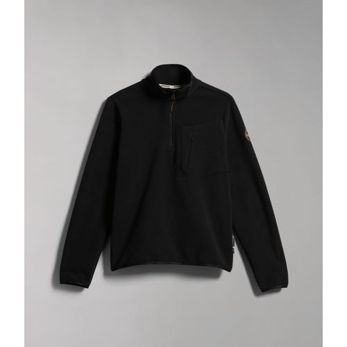 Kleidung Herren Sweatshirts Napapijri T-VULCAN HZ - NP0A4GRD-041 BLACK Schwarz