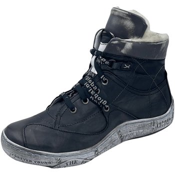 Schuhe Damen Stiefel Kacper Stiefeletten Schnürstiefel Reißverschluß 4-4934 307 grau