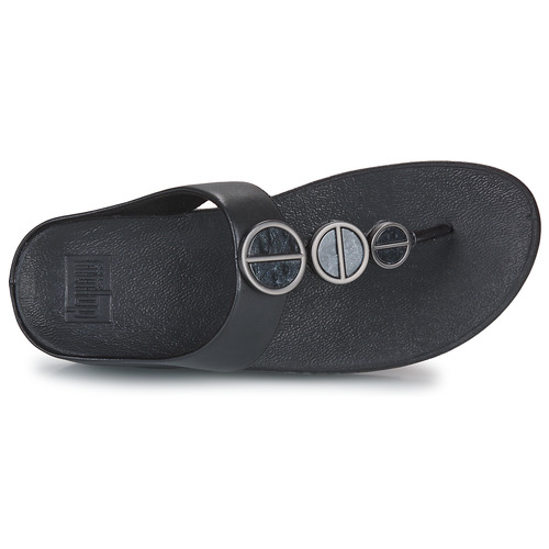 FitFlop HALO METALLIC-TRIM TOE-POST SANDALS Schwarz