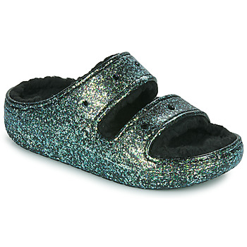 Schuhe Damen Sandalen / Sandaletten Crocs Classic Cozzzy Glitter Sandal Schwarz / Glitterfarbe