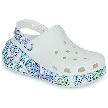 Schuhe Damen Pantoletten / Clogs Crocs Classic Crush Butterfly Clog Weiss / Blau