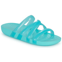 Schuhe Damen Pantoffel Crocs CrocsSplashGlossyStrappy Blau