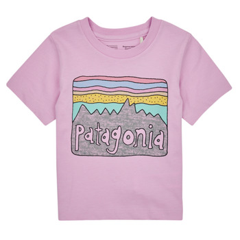 Kleidung Kinder T-Shirts Patagonia Baby Regenerative Organic Certified Cotton Fitz Roy Skies T- Violett