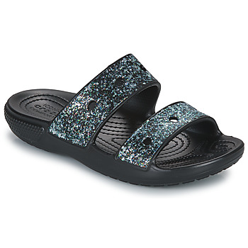 Schuhe Mädchen Pantoffel Crocs Classic Crocs Glitter Sandal K Schwarz