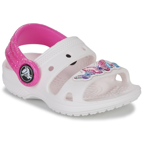 Schuhe Mädchen Sandalen / Sandaletten Crocs Classic Embellished Sandal T Weiss / Violett