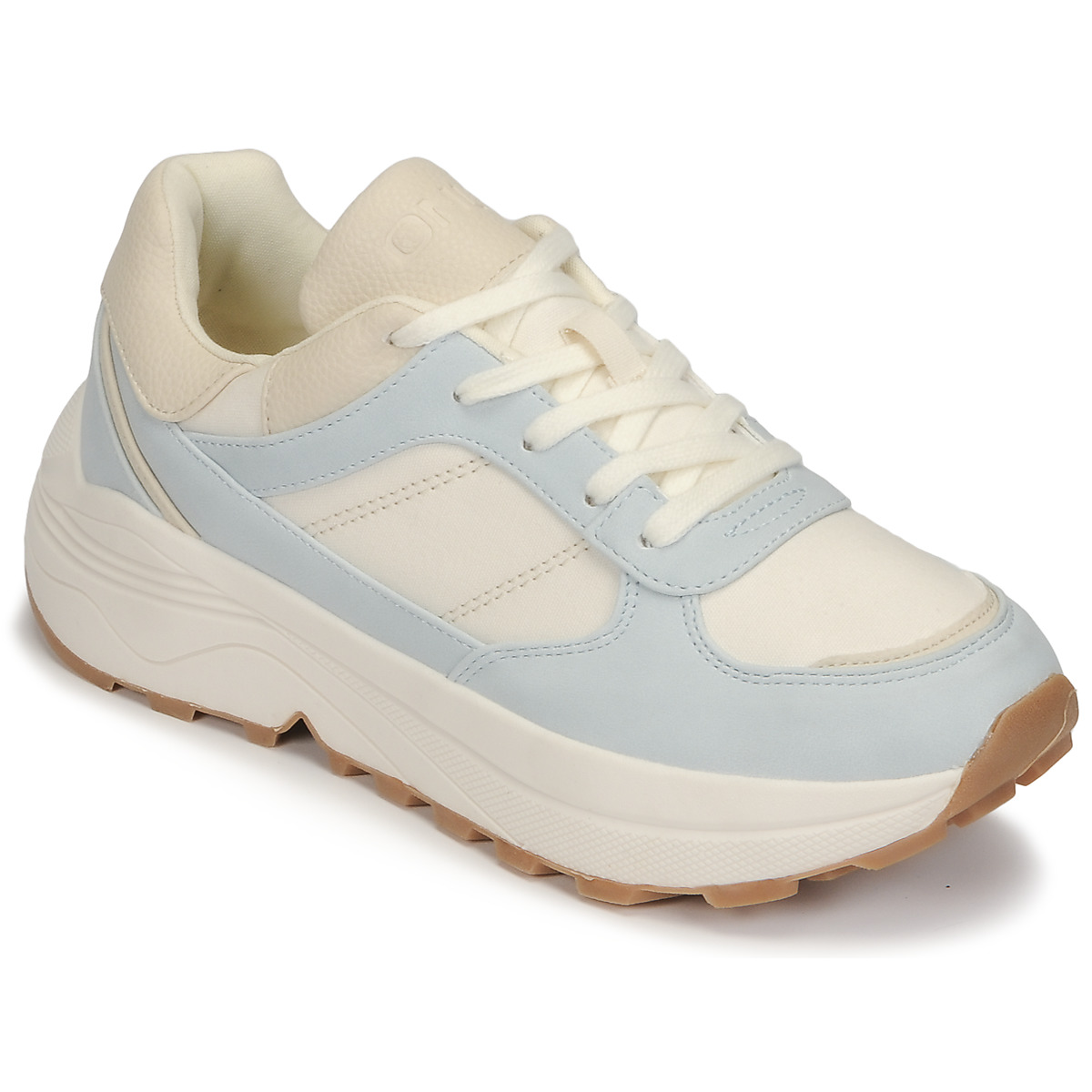 Schuhe Damen Sneaker Low Only ONLSYLVIE-7 PU Naturfarben / Blau