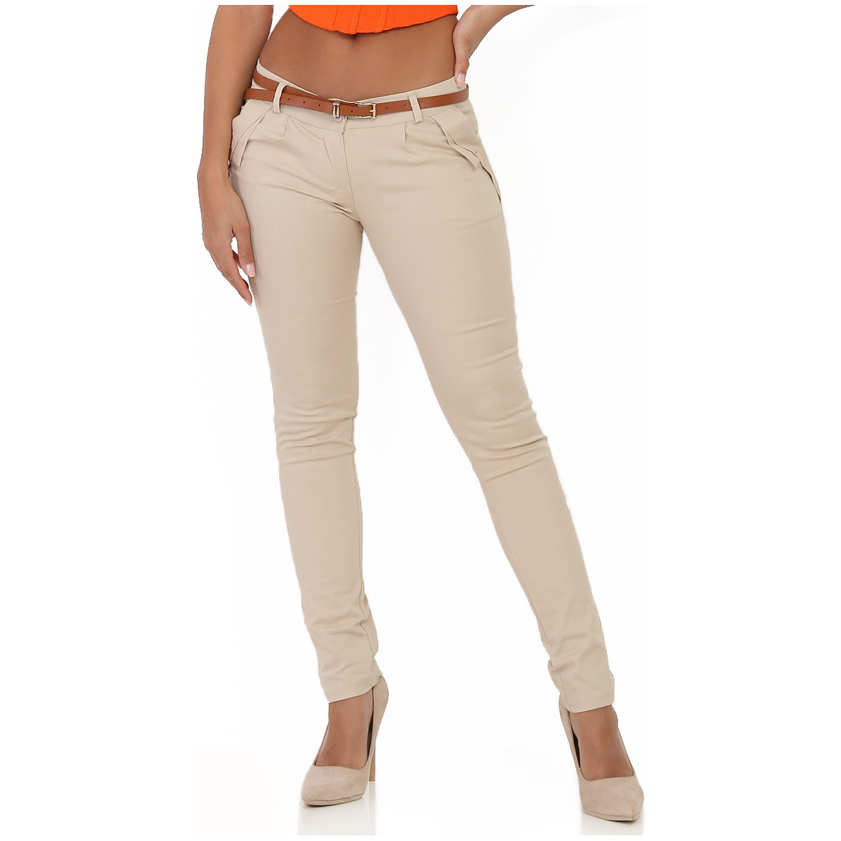 Kleidung Damen Hosen La Modeuse 18539_P52464 Beige