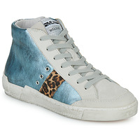 Schuhe Damen Sneaker High Meline NKC1151 Blau / Leopard