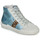 Schuhe Damen Sneaker High Meline NKC1151 Blau / Leopard