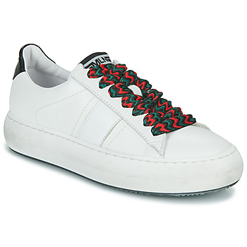 Schuhe Damen Sneaker Low Meline LI193 Weiss / Grün / Rot