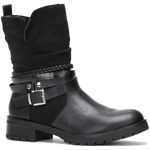 Schuhe Damen Low Boots La Modeuse 63826_P145663 Schwarz