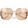 Uhren & Schmuck Damen Sonnenbrillen Gucci GG1207SA 001 Sonnenbrille mit Kette Gold