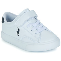 Schuhe Kinder Sneaker Low Polo Ralph Lauren THERON V PS Weiss / Marine
