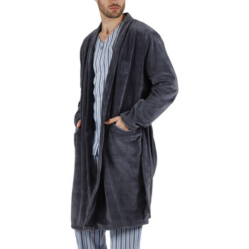 Kleidung Herren Pyjamas/ Nachthemden Admas Morgenmantel Every Stripes Blau
