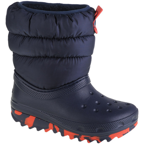 Schuhe Jungen Schneestiefel Crocs Classic Neo Puff Boot Kids Blau