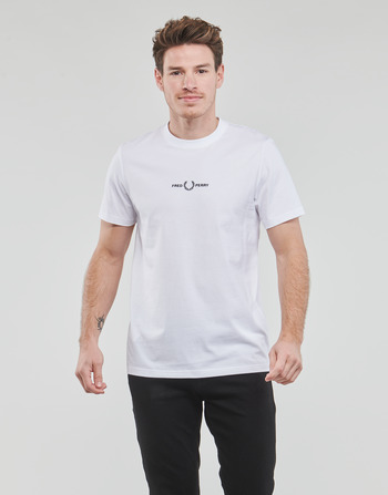 Fred Perry EMBROIDERED T-SHIRT Weiss