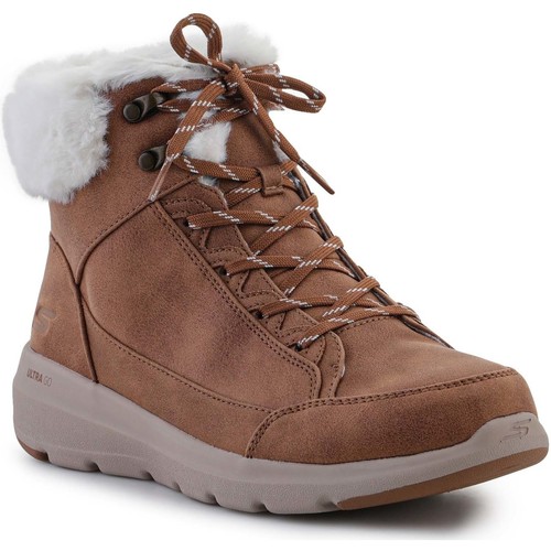 Schuhe Damen Boots Skechers Glacial Ultra Cozyly 144178-CSNT Braun
