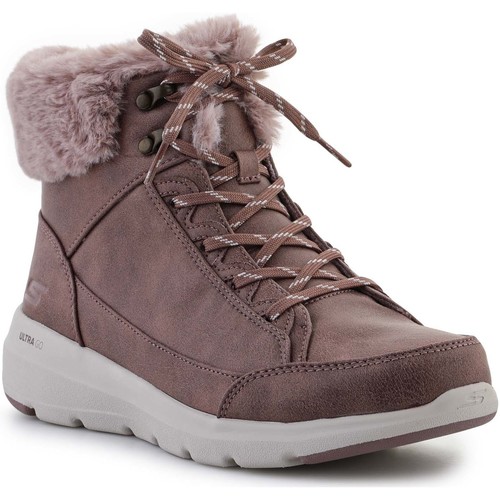 Schuhe Damen Boots Skechers Glacial Ultra Cozyly 144178-MVE Rosa