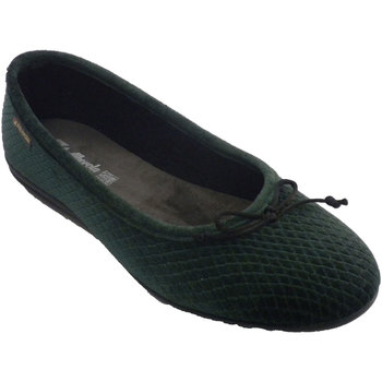 Schuhe Damen Hausschuhe Made In Spain 1940 Damen-Ballerinaschuh mit Ristschleife Al Beige