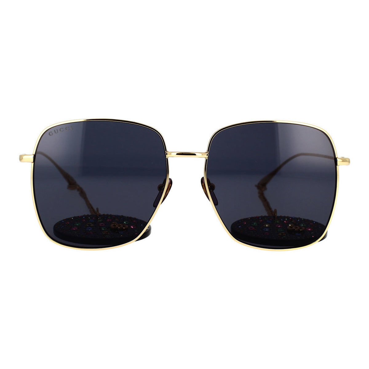 Uhren & Schmuck Damen Sonnenbrillen Gucci GG1031S 009 Sonnenbrille mit Anhänger Gold
