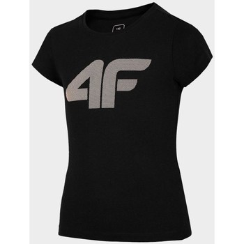 Kleidung Mädchen T-Shirts 4F JTSD005 Schwarz