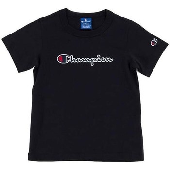 Kleidung Kinder T-Shirts Champion Crewneck Tshirt Schwarz