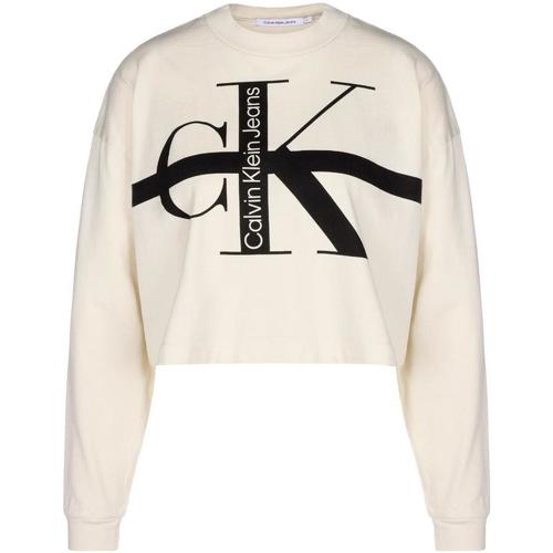 Kleidung Damen Sweatshirts Calvin Klein Jeans  Beige