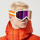 Uhren & Schmuck Sonnenbrillen Gucci Ski- und Snowboard-Sonnenbrille GG1210S 002 Orange