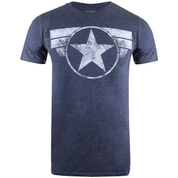Kleidung Langarmshirts Captain America  Blau