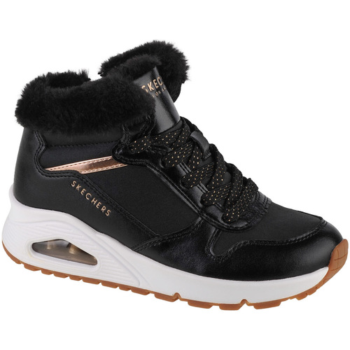 Schuhe Mädchen Boots Skechers Uno - Cozy On Air Schwarz