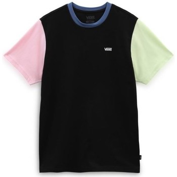 Kleidung Damen T-Shirts Vans Left Chest Colorblock Schwarz