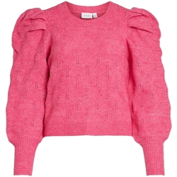 Kleidung Damen Pullover Vila Knit Elania L/S - Fandango Pink Rosa