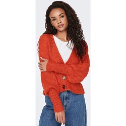 Kleidung Damen Pullover Only 15259311 ONLCHUNKY-RED CLAY Rot