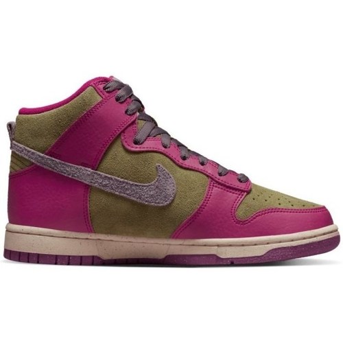 Schuhe Damen Sneaker High Nike Dunk High Grün, Violett