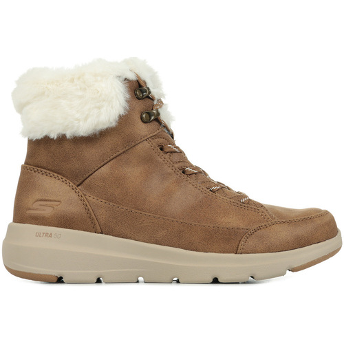 Schuhe Damen Boots Skechers Glacial Ultra Cozyly Braun