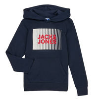 Kleidung Jungen Sweatshirts Jack & Jones JJECORP LOGO SWEAT HOOD Marine