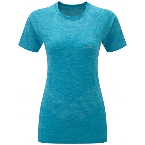 Kleidung Damen T-Shirts Ronhill Infinity Spacedye SS Tee Blau