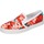 Schuhe Damen Slipper Geox BE681 D PRUDENCE Rot