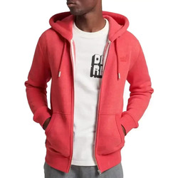 Kleidung Herren Sweatshirts Superdry Logo zip hoodie Rot
