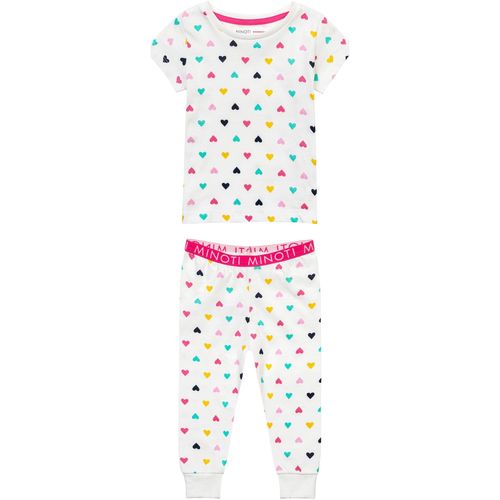 Kleidung Mädchen Pyjamas/ Nachthemden Minoti Kurzärmliger Schlafanzug  für Mädchen ( 1y-8y ) Weiss