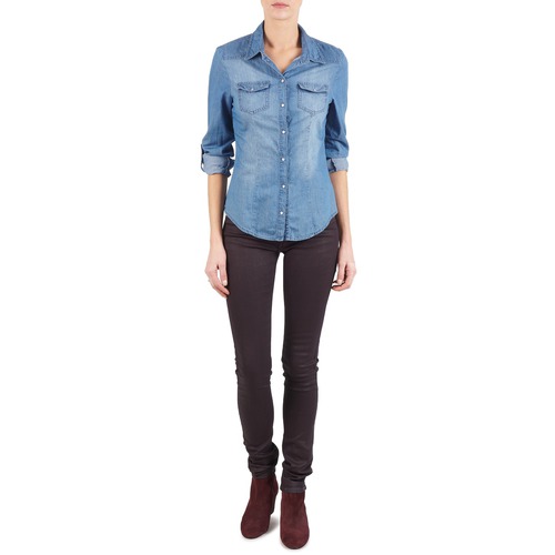 Replay LUZ Violett - Kleidung Slim Fit Jeans Damen 13280 