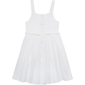 Kleidung Mädchen Kleider Minoti Kleid mit Trägern für Mädchen ( 3y-14y ) Weiss