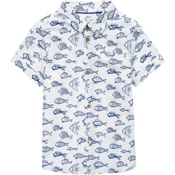 Kleidung Jungen Langarmshirts Minoti Hemd mit kurzen Ärmeln für Jungen ( 1y-8y ) Weiss