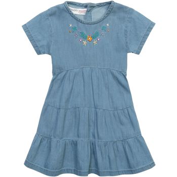 Kleidung Mädchen Kleider Minoti Kleid mit kurzen Ärmeln für Mädchen ( 3m-3y ) Blau