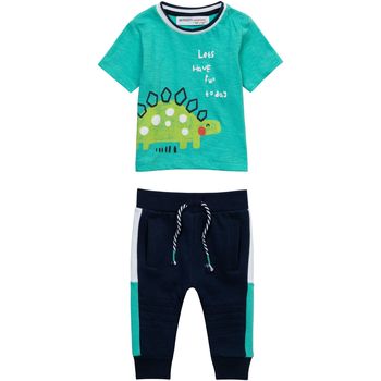 Kleidung Jungen Kleider & Outfits Minoti für Jungen Ein Set aus einem T-Shirt und einer Hose ( 3m-3y ) Blau