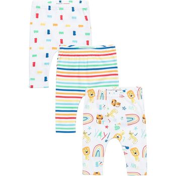 Kleidung Kinder Joggs Jeans/enge Bundhosen Minoti für Kleinkinder Ein Set aus 3 Paar Leggings ( 0-12m ) Weiss
