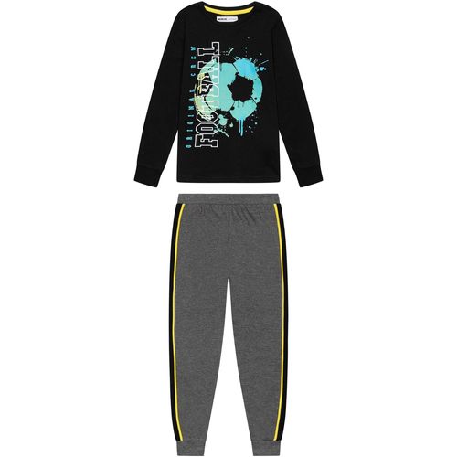 Kleidung Jungen Pyjamas/ Nachthemden Minoti Schlafanzug-Set mit Print für Jungen ( 3y-14y ) Grau